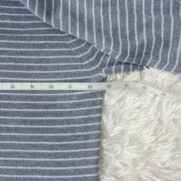 Banana Republic Mens Blue Striped 1/4 Zip Mens Pima Cotton Long Sleeve Sweater - Picture 9 of 10